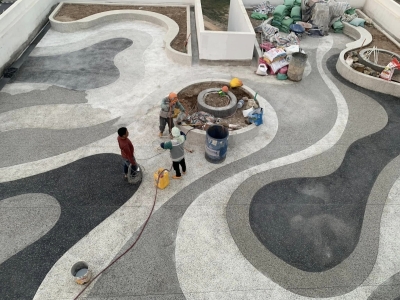 Thi công sàn sân vườn ngoài trời